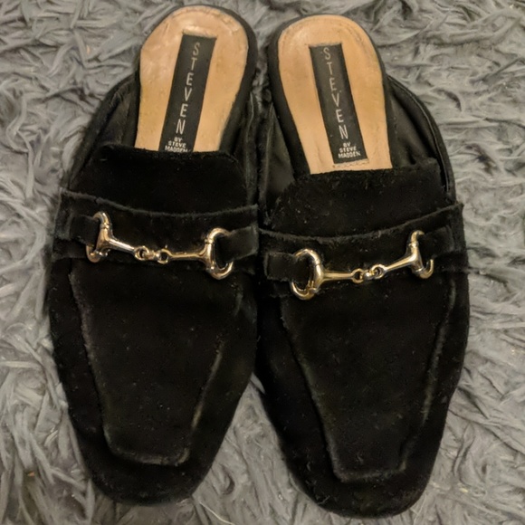 Black Steve Madden mule loafers - Picture 1 of 2